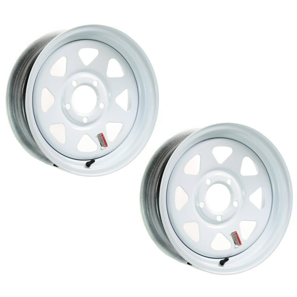 3.19CB eCustomrim Trailer Wheel Rim 15X5 J 5-4.5 White Spoke 2150 Lb